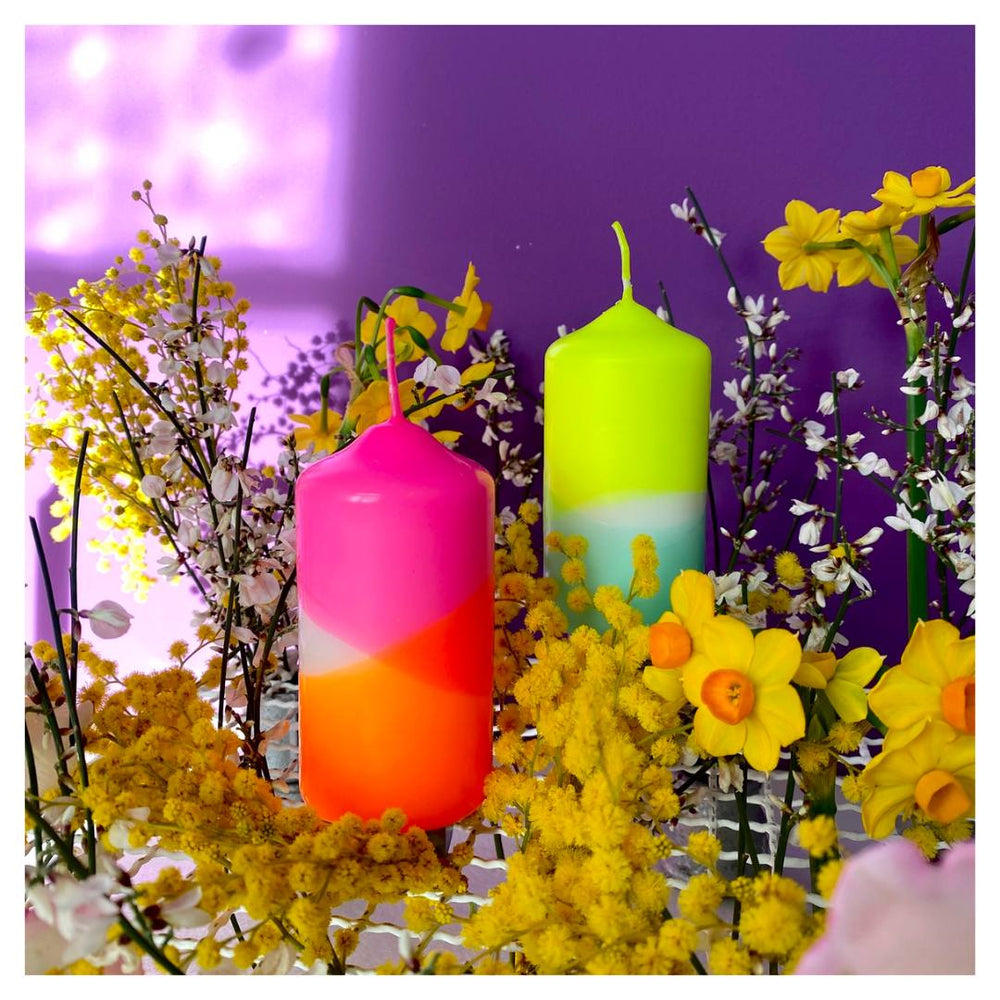 Pink Stories Dip Dye Neon Candles